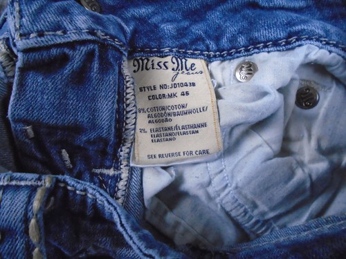 Miss Me Jeans Womens 26 Blue Boot Cut Thick Stitch Embroidered - Imagen 10 de 16
