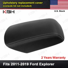 Fit 2011-2019 Ford Explorer Leather Center Console Lid Armrest Cover Gray Stitch Fit 2011-2019 Ford Explorer Leather Center Console Lid Armrest Cover Gray Stitch