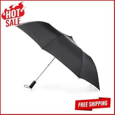 Recycled Canopy Vented One-Touch Auto Open Golf Rain Umbrella with Sunguard