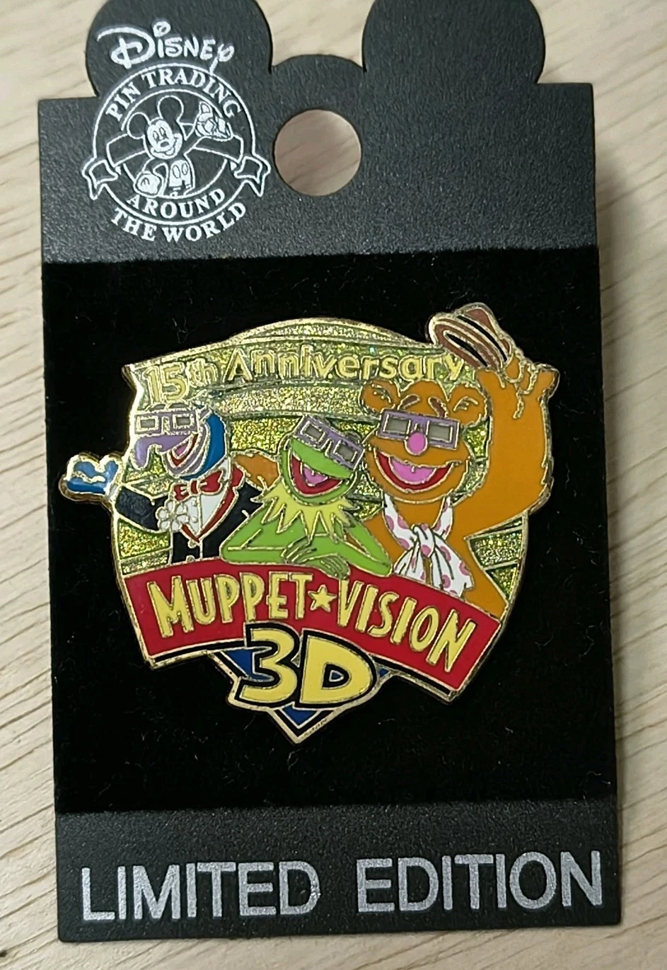 2006 Disney Parks MuppetVision 3D 15th Anniversary Kermit Muppet LE 2500 Pin