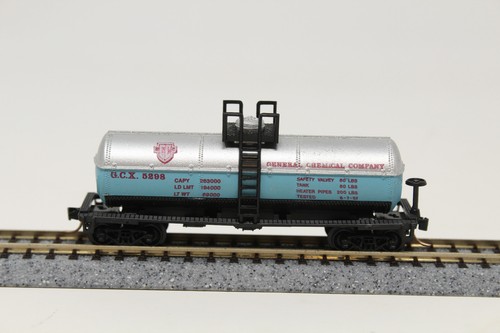 Coche cisterna química realista escala N General Chemical Company GCX 5298 plateado | Zustand: Used