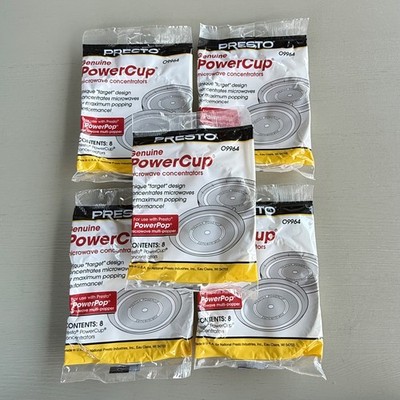 Lot of 5 Presto Power Cup Microwave Popcorn Concentrators 8 Each Pack 09964 USA