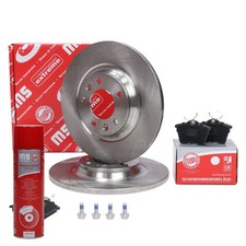Bremsscheiben + Bremsbeläge + Bremsenreiniger hinten für PEUGEOT 407; CITROËN