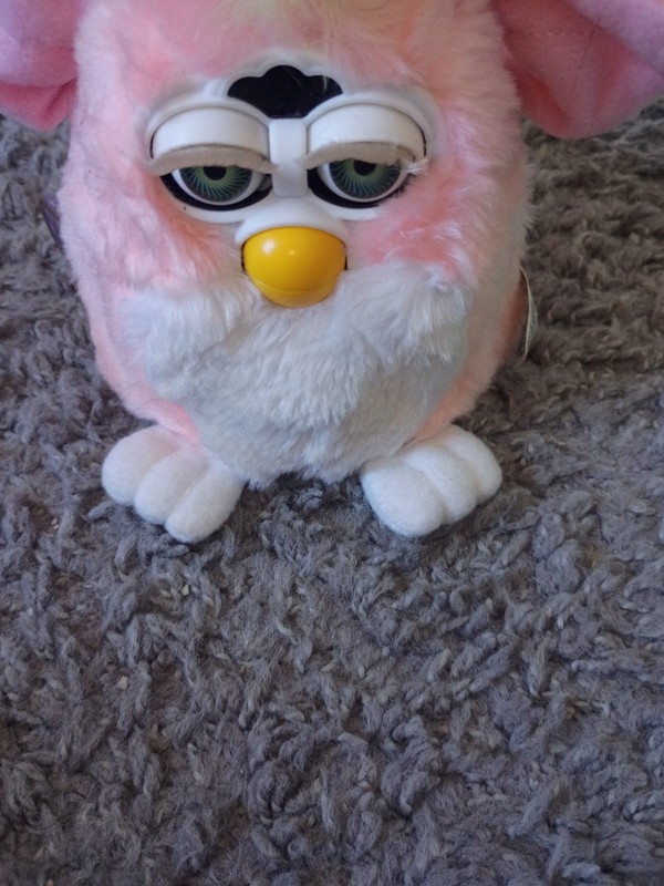 Furby Babies Pink And Yellow Hair w/ Tag Tiger Electronics VTG 1999 Tested