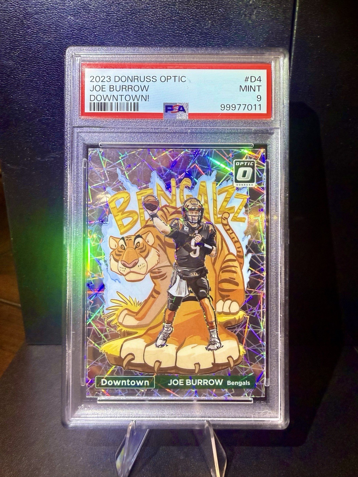 2023 Donruss Optic Joe Burrow Downtown! #D4 PSA MINT 9