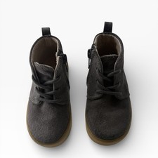 GAP Kids Gray Suede Chukka Side Zip Lace-Up Comfortable Casual Activewear Boots