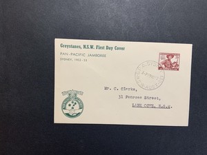 Australia 1952 FDC 1st day cover Boy Scout Jamboree ? cachet Sydney NSW cancel