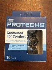 Flents Protechs Contoured for Comfort Foam Ear Plugs, Soft & Comfortable Hearing