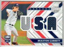 2018 Elite E.E. BRAXTON GARRETT USA 18U ROOKIE GU Triple JERSEY! #097/149!