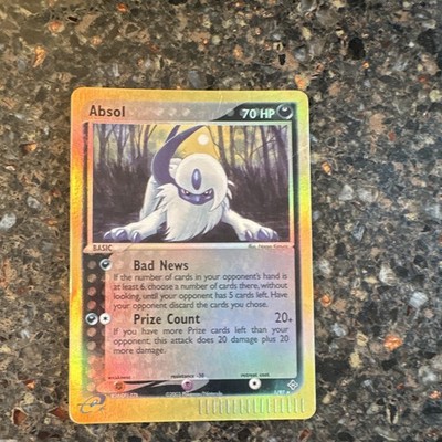 Pokémon TCG Absol 1/97 Dragon Reverse Holo Rare 70 HP Basic English