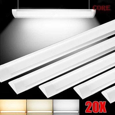 DEPHTHON 5FT LED Strip Lights Batten Tube Light Office Shop Garage Ceiling Lamp Daylights