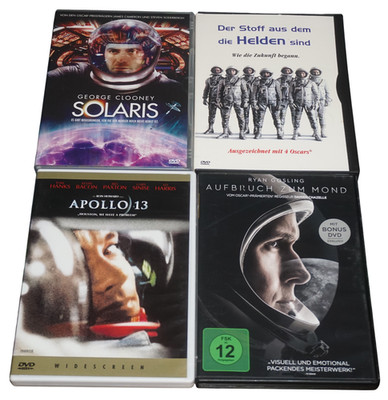 4x Sci-Fi-DVD Sammlung. Solaris+Apollo 13+Aufbruch Zum Mond, Der Stoff aus dem