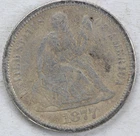 Grand Find 1877 CC Seated Liberty Dime