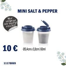 Tupperware 2x Wichtel Salzstreuer Pfefferstreuer Streuer transparent blau