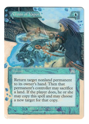 Chain of Vapor Altered Art MTG Magic cEDH Blue Instant Staple