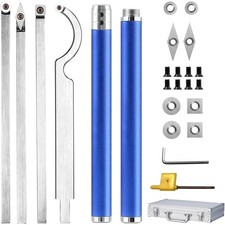 25 Stücke Drechseleisen Werkzeug Zubehör Blau Set, Drechselwerkzeug Hartmetal...