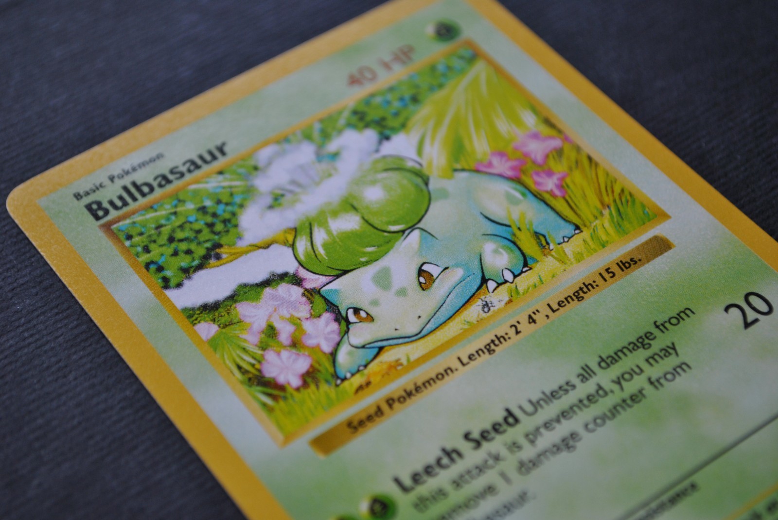 Bulbasaur #44 / 102 SHADOWLESS Base Set - NM - Pokemon 1999 TCG WOTC Vintage
