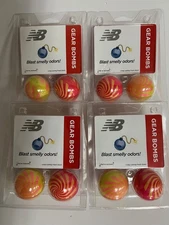 NEW BALANCE GEAR BOMBS  4 PACKS of  2 - 8 TOTAL  Deodorize SHOES, BAGS, LOCKERS