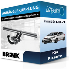 Für Kia Picanto 04.2017-jetzt BRINK Anhängerkupplung abnehmbar neu