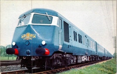 1963 Blue Pullman Diesel Train Postcard by Len Allan Vintage UK