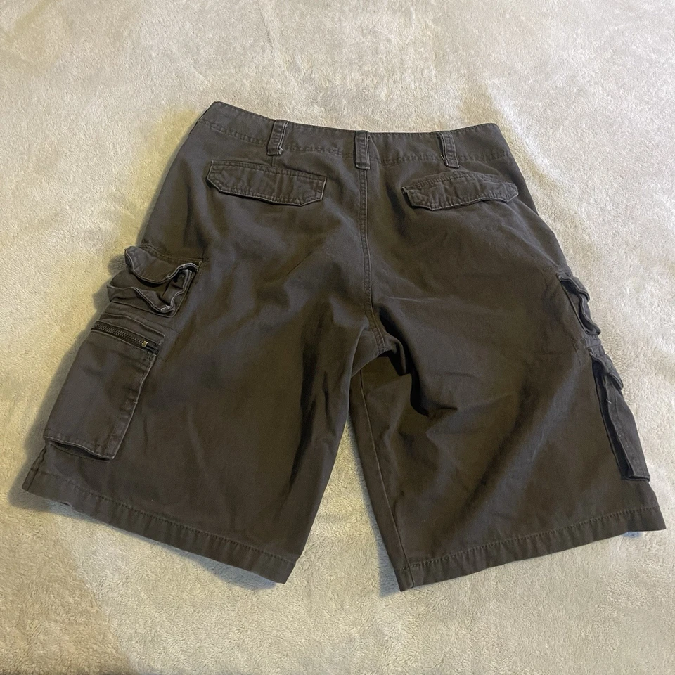 Vintage OP Shorts Men 30 Gray Cargo Y2K Ocean Pacific Streetwear (Actual 33) - Image 2 of 4