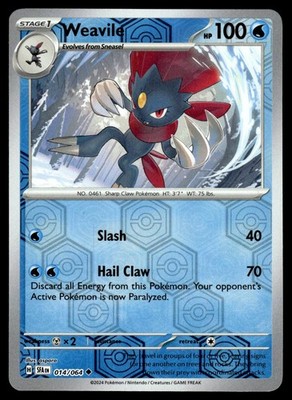 Weavile 014/064 Uncommon Shrouded Fable Pokemon Reverse Holo NM Englisch