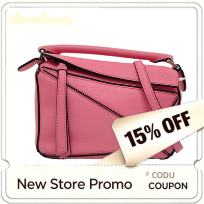 Loewe Puzzle Mini Pink Leather Shoulder Bag Crossbody Bag New Store Promo