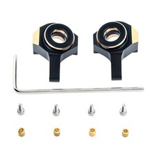 1Pair 1/24 RC Car Front Brass Steering Knuckle Set for Axial SCX24 Upgrade DIY m