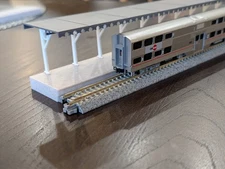 N Scale Traditional Platform with Awning Kit for Kato Track and Others 248 x 9mm
