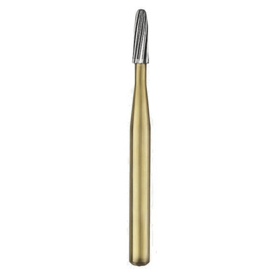 T&F 7801 Trimming and Finishing Burs 12 Blade Gold Finishing Burs  #7801 Bullet