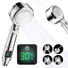 Handbrause Wasserspar Duschkopf Filtration Duschbrause Mit LED Temperaturanzeig.
