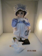1993 Precious Moments Doll Mommy, I Love You Series Janet & Baby Sara 1st Series