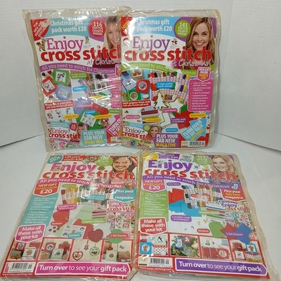 Enjoy Cross Stitch Christmas Xmas 2009, 2010 2011 & 2012 Gift Pack Lot 4 Vtg New