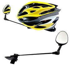 Flexible Bike Helmet Mirror 360°Rotated Riding Rearview Crash Hat Flat Mirror