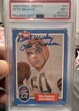 🏈 1988 Swell Greats Otto Graham #41 – PSA NM 7 / Auto 9!