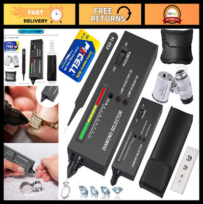 High Accuracy Diamond Tester Pen with 60X Magnifying Glass - Jewelry Gem Tool