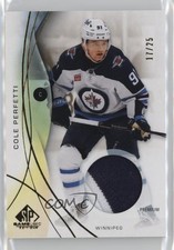 2024 Upper Deck SP Game Used Gold Premium Memorabilia 17/25 Cole Perfetti 11pm