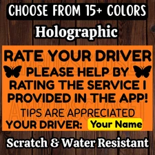 50 DoorDash UberEATS Grubhub 2.25" w/ NAME STICKERS LABELS SPARK SHIPT INSTACART