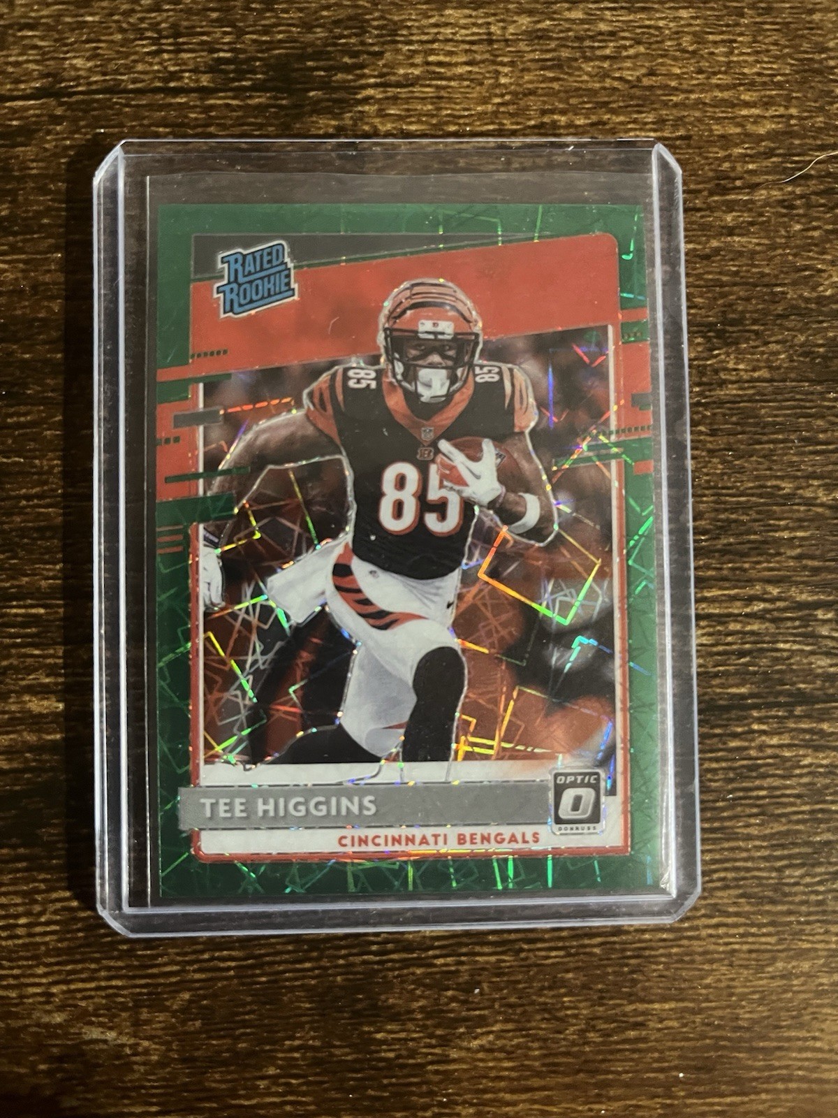 2020 Panini Donruss Optic - Rated Rookies Tee Higgins #160 Green Velocity Prizm