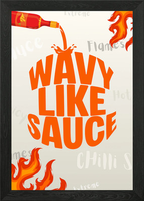 Wellig wie Sauce Illustration gerahmtes Wandbild Poster Leinwanddruck Bild
