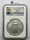 2014 Silver Eagle NGC MS70 Early Releases Eagle Label
