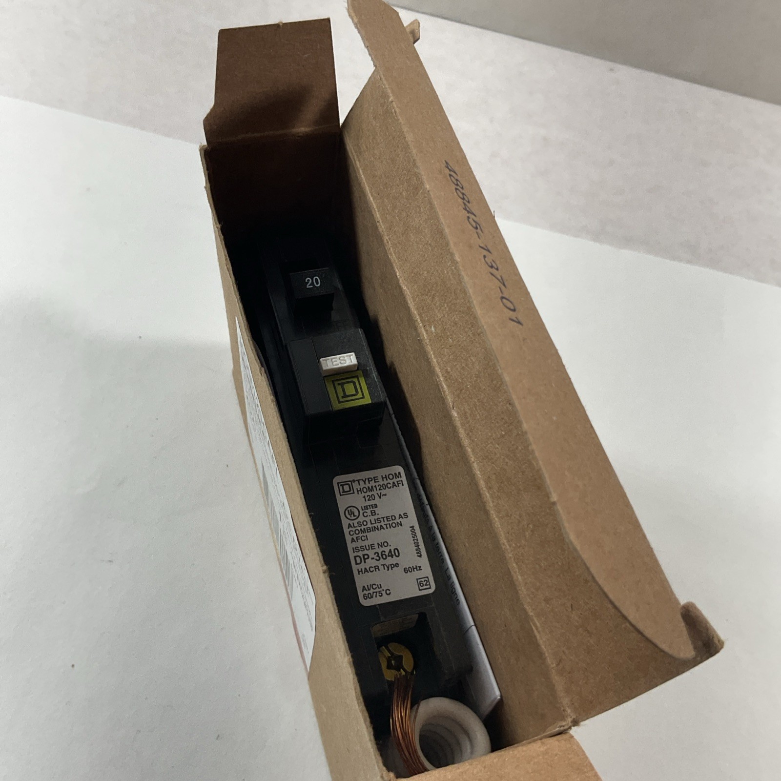 SQUARE D/HOMELINE #HOM120CAFI ARC FAULT  (AFCI) 20A BREAKERS/FREE SHIPPING