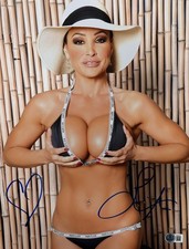 Hot Sexy Lisa Ann Signed 11x14 Photo Adult Star Authentic Autograph Beckett
