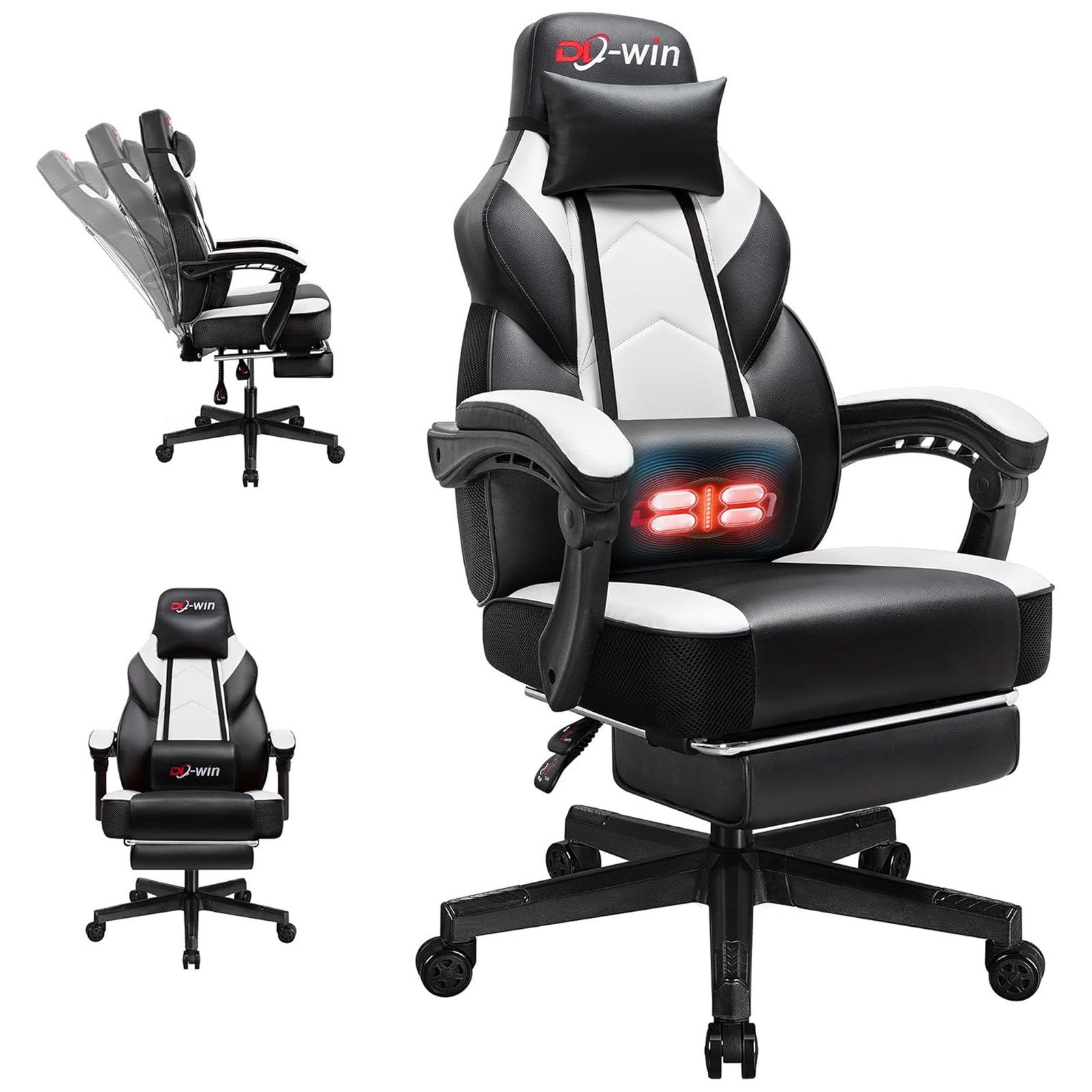 DL-win Gaming Chair w/Footrest, Ergonomic High Back Computer Chair (Open Box)