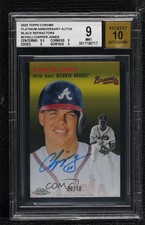 2023 Chrome Platinum Anniversary Black Refractor 6/10 Chipper Jones Auto HOF b4d