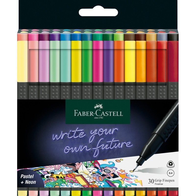 Feutres pointe fine 0,4mm Faber-Castell pour bullet journal et dessin