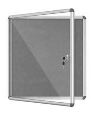 28x26 Enclosed Bulletin Board, Lockable Weather-Resistant Aluminum Cork Notic...