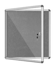 28x26 Enclosed Bulletin Board, Lockable Weather-Resistant Aluminum Cork Notic...