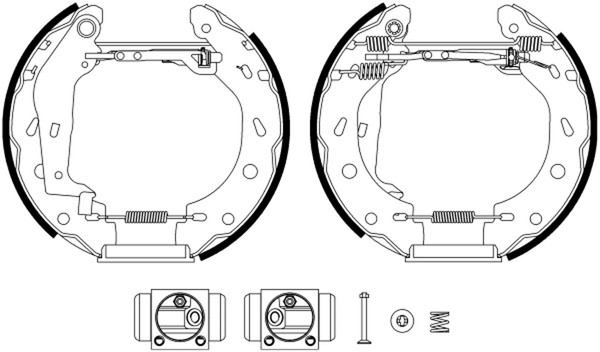 Hella Pagid Bremsbackensatz Shoe Kit Pro 8DB 355 022-351 FüR Smart 450 Aluminium-image