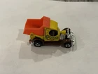 Hot Wheels Dump Truck 1:64 Yellow Orange Brown Diecast Plastic Vintage Toy